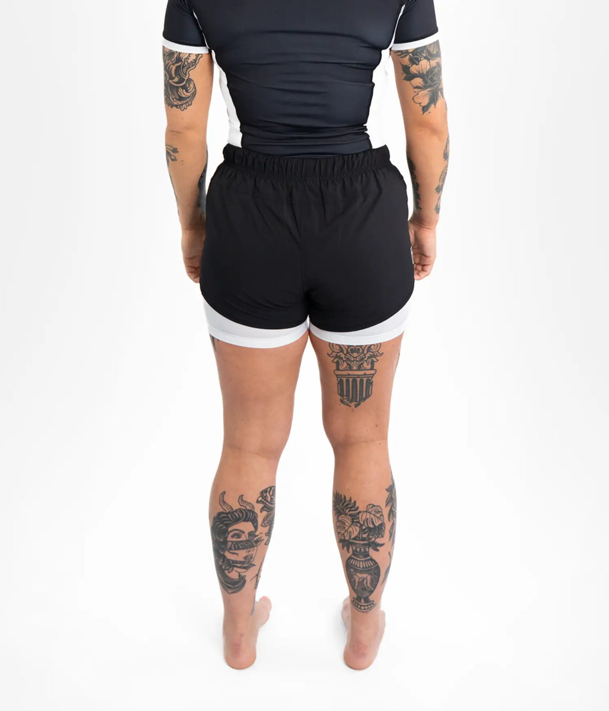 Women&#39;s Academy + Hybrid Shorts - Black/White
