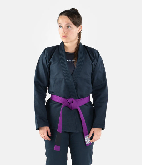 Dames-gi Academy - Petroleum Grey (met GRATIS Whitebelt)