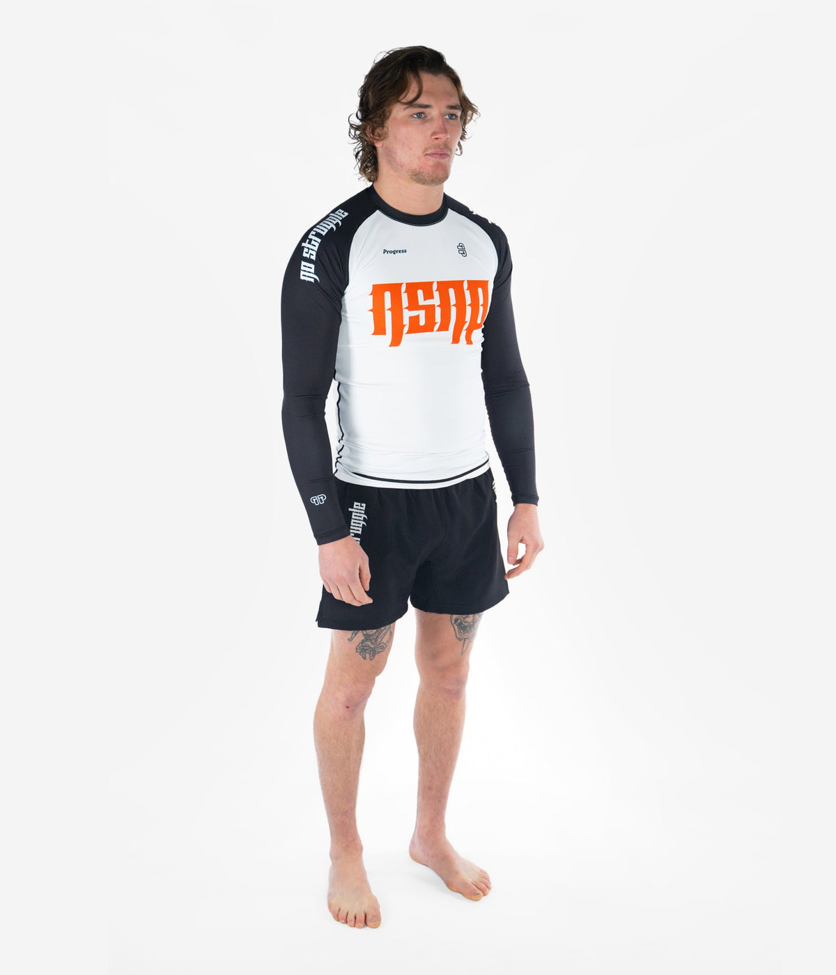 NSNP Metal Longsleeve Rashguard - White