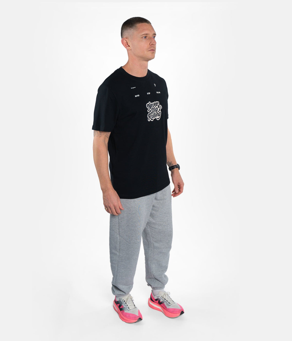 Never Stop Rolling Tee - Black
