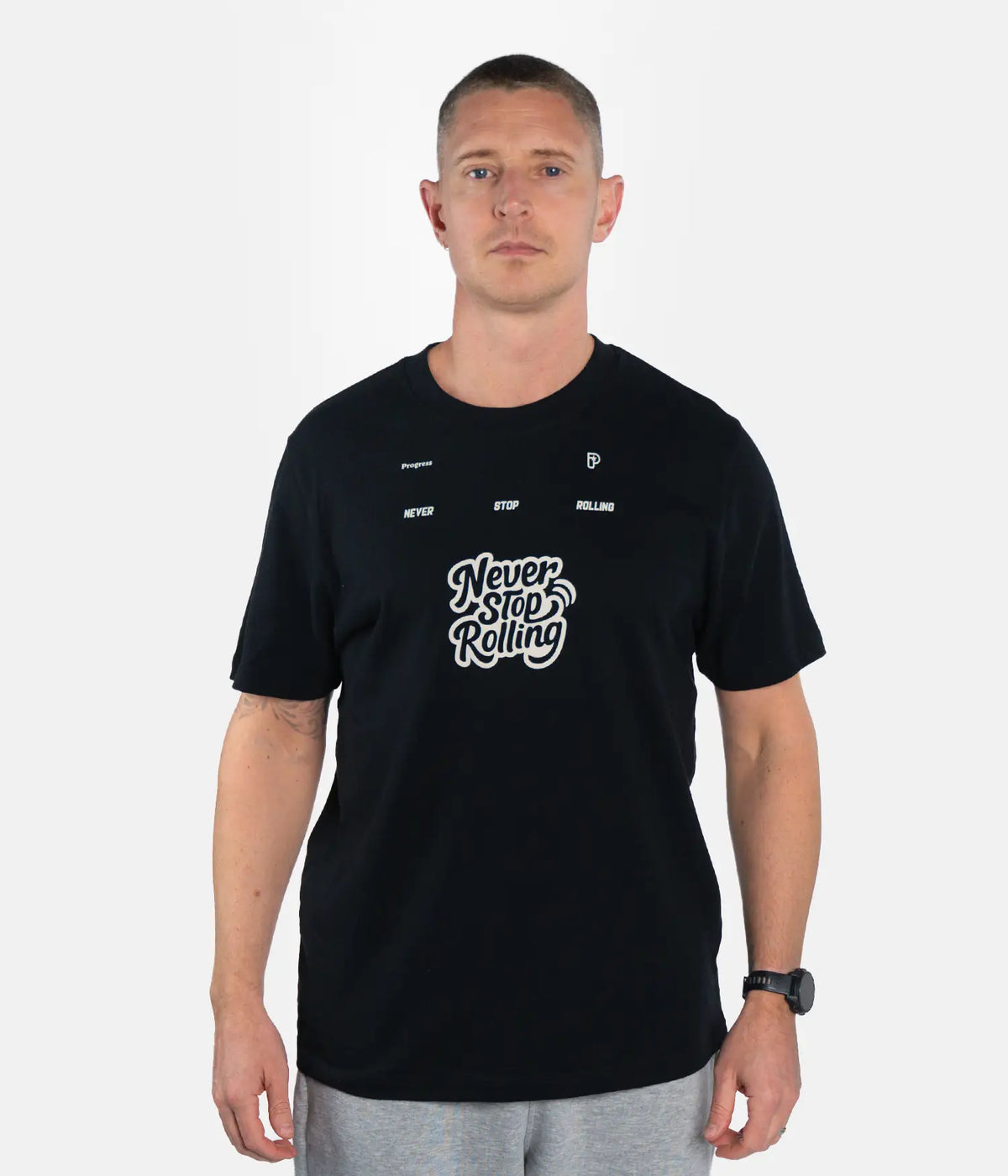 Never Stop Rolling Tee - Black
