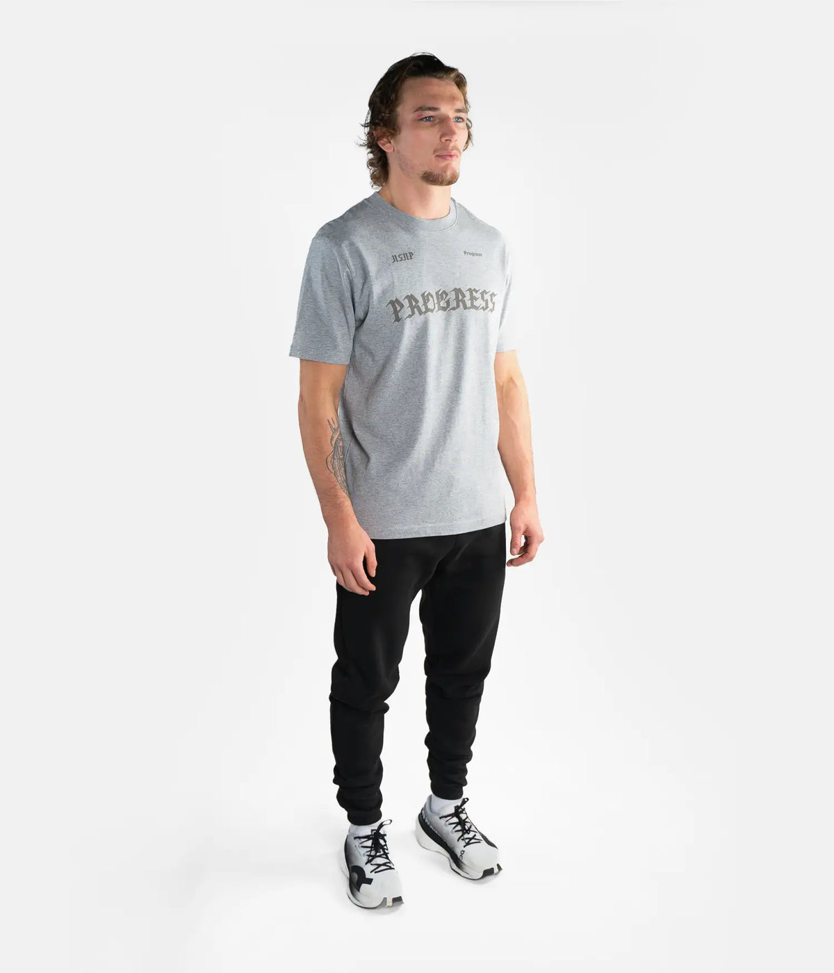 Hazed Ink Tee - Heather Grey