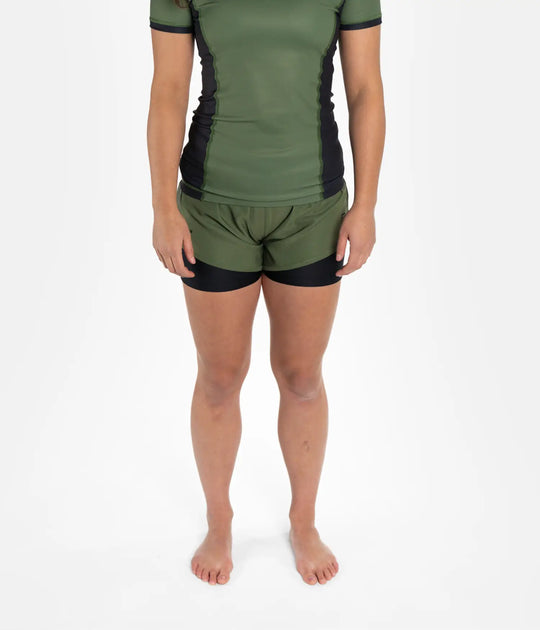 Ladies Academy + Hybrid Shorts - Khaki