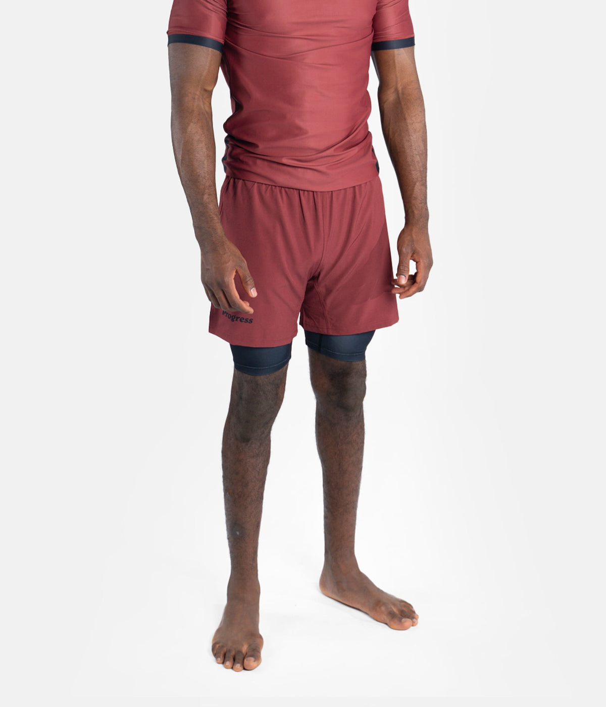 Academy + Hybrid Shorts - Maroon &amp; Black