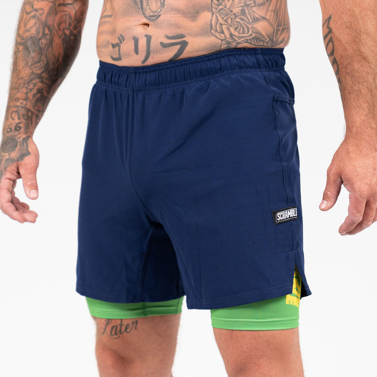 Combination Shorts - Blauw&amp;Groen